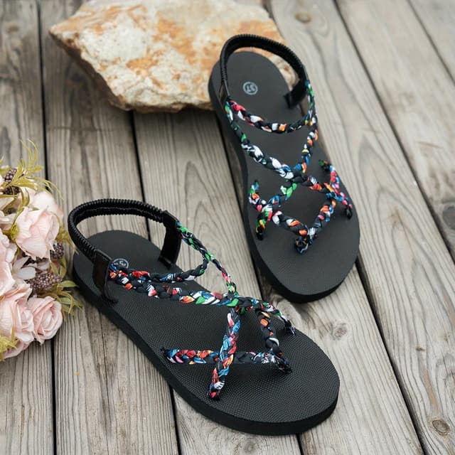 Women's Fashionable Lightweight Large Size Beach Sandals Summer New Round Head Comfortable Fish Mouth Casual Slides showcase 9