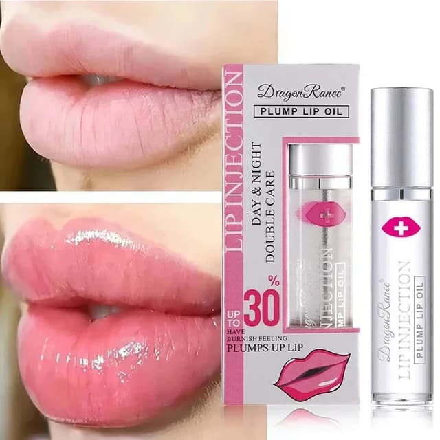 Instant Volumising Lip Plumper Oil Gloss Serum - Moisturizing Anti-Wrinkle & Dark Skin Remover for Fuller, Smoother Lips showcase 8