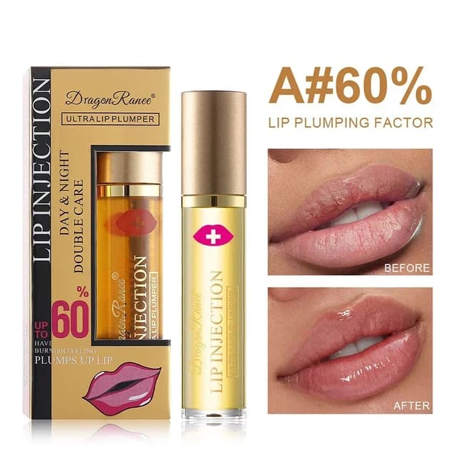 Instant Volumising Lip Plumper Oil Gloss Serum - Moisturizing Anti-Wrinkle & Dark Skin Remover for Fuller, Smoother Lips showcase 10