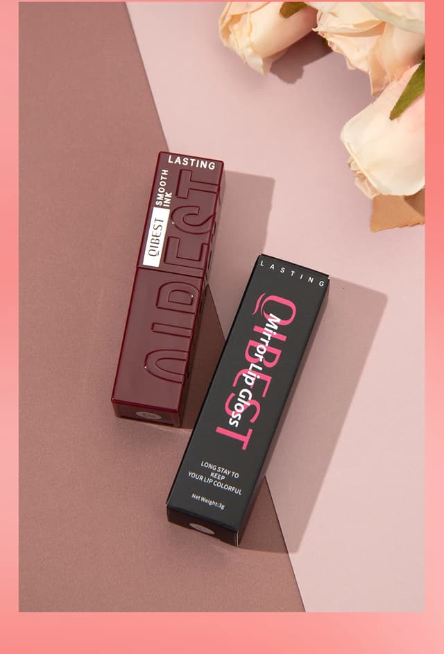 QIBEST 8 Colors Nude Watery Lip Gloss - Long-Lasting Liquid Lipstick, Sexy Red/Purple Lip Glaze, Non-Fading Tint for Women's Makeup showcase 18