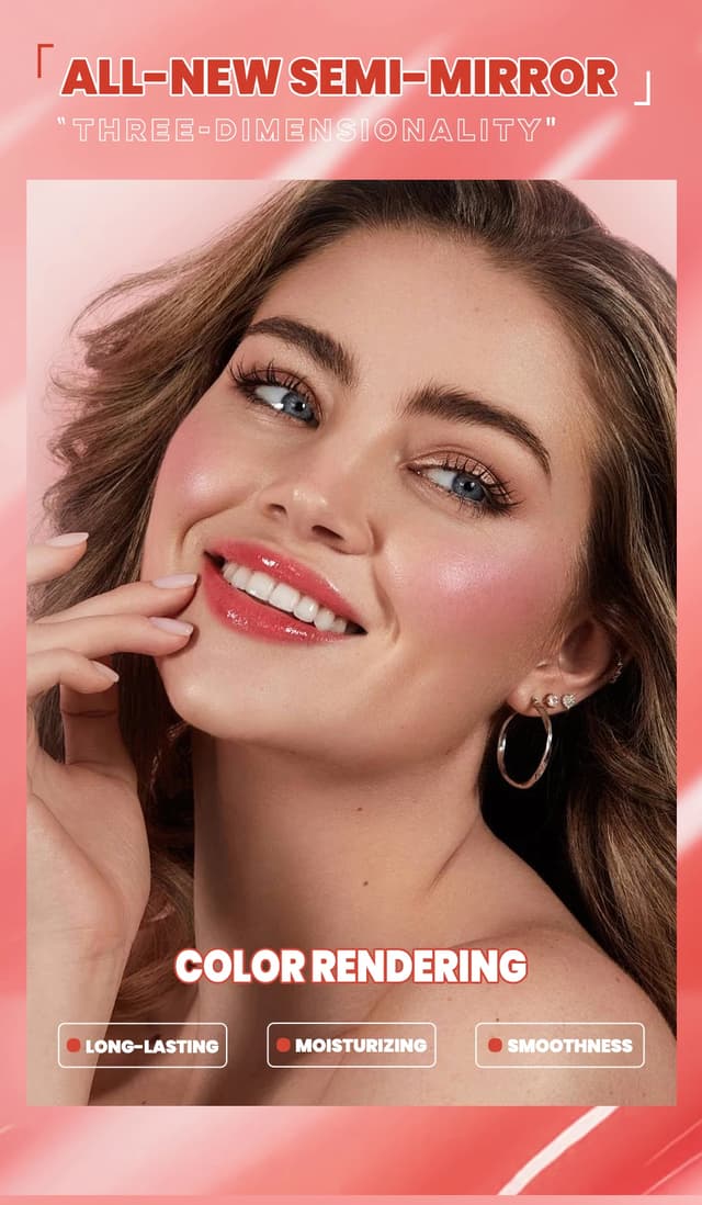 QIBEST 8 Colors Nude Watery Lip Gloss - Long-Lasting Liquid Lipstick, Sexy Red/Purple Lip Glaze, Non-Fading Tint for Women's Makeup showcase 4