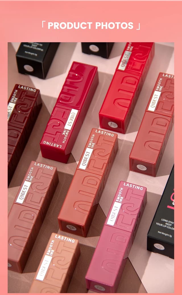 QIBEST 8 Colors Nude Watery Lip Gloss - Long-Lasting Liquid Lipstick, Sexy Red/Purple Lip Glaze, Non-Fading Tint for Women's Makeup showcase 16