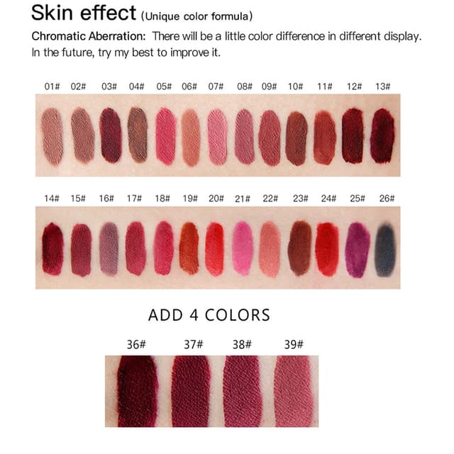 NICEFACE 25 Color Waterproof Matte Lip Gloss Set - Long-Lasting Liquid Lipstick, Non-Stick Cup, Rich Pigment, Professional Cosmetic Makeup for All Occasions showcase 10