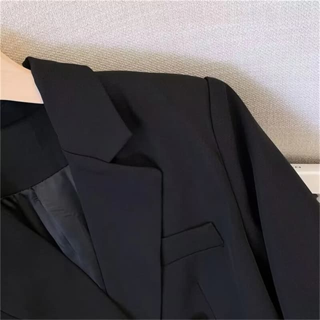 Women's Fashion Temperament Blazer - Long Sleeve Double Breasted Slim Fit Coat for Office Lady Casual Outwear, Perfect for Fall & Spring showcase 7