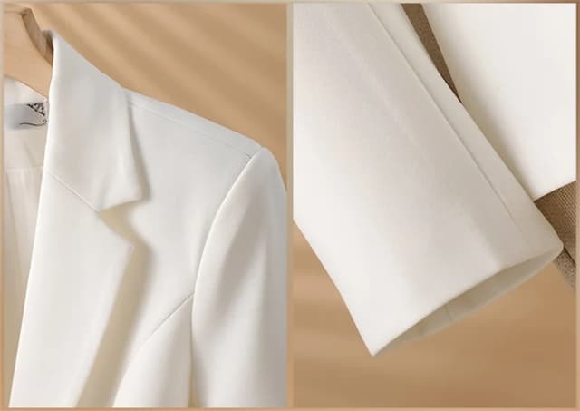 Women's Slim Fit Single Button Blazer Jacket - Elegant Red, Black, White Casual Office Coat for Autumn/Winter Fashion 2024 showcase 5