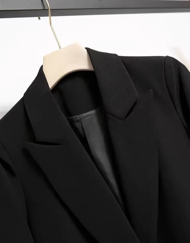 Women's Long Sleeve Lace-Up Blazer Top - Loose Fit Casual Office Wear, Korean Fashion Style for Spring & Autumn showcase 11