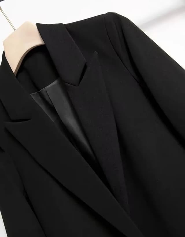 Women's Long Sleeve Lace-Up Blazer Top - Loose Fit Casual Office Wear, Korean Fashion Style for Spring & Autumn showcase 12