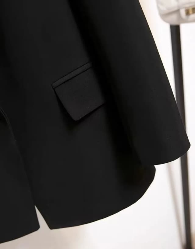 Women's Long Sleeve Lace-Up Blazer Top - Loose Fit Casual Office Wear, Korean Fashion Style for Spring & Autumn showcase 14