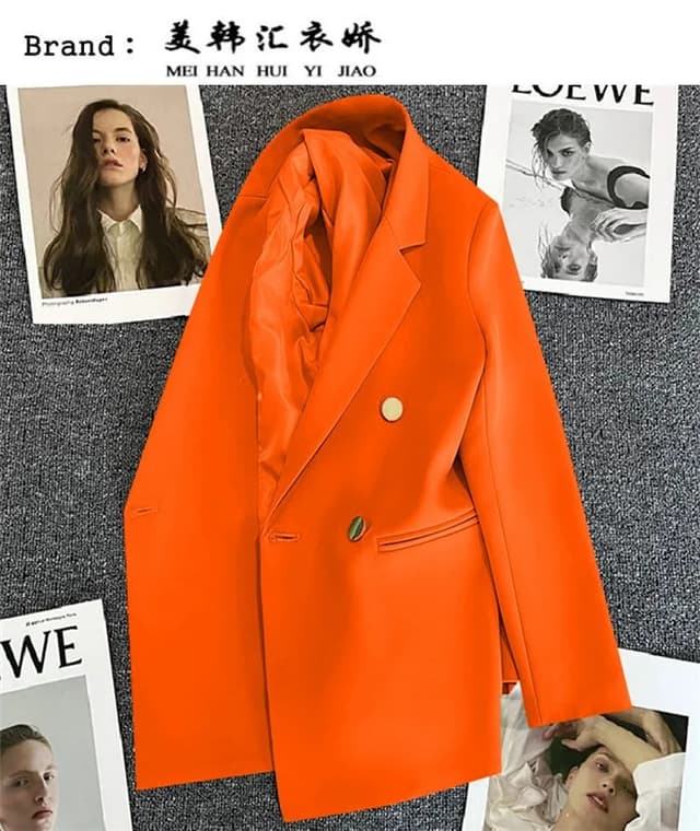 Women's Elegant Single Button Blazer 2023 Autumn/Winter Slim Fit Stylish Jacket Coat, Long Sleeve Chic Office Lady Casual Tops showcase 6