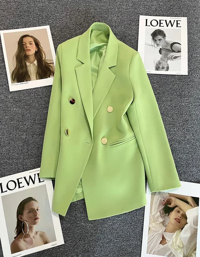 Women's Elegant Single Button Blazer 2023 Autumn/Winter Slim Fit Stylish Jacket Coat, Long Sleeve Chic Office Lady Casual Tops showcase 19