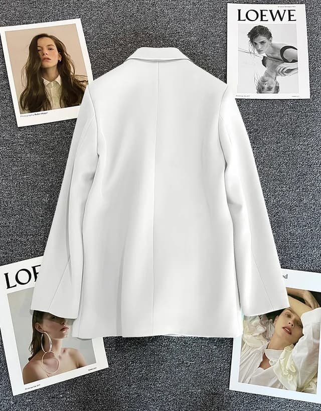 Women's Elegant Single Button Blazer 2023 Autumn/Winter Slim Fit Stylish Jacket Coat, Long Sleeve Chic Office Lady Casual Tops showcase 7