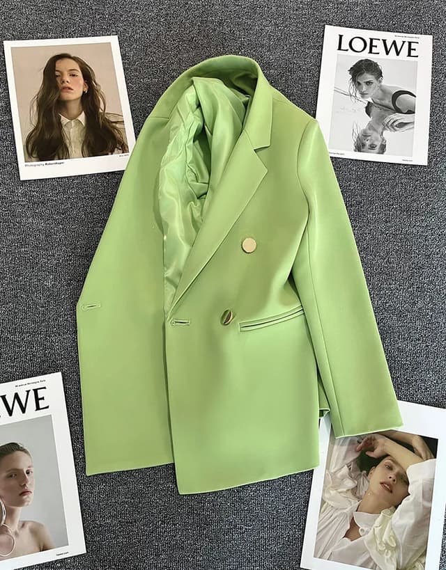 Women's Elegant Single Button Blazer 2023 Autumn/Winter Slim Fit Stylish Jacket Coat, Long Sleeve Chic Office Lady Casual Tops showcase 20