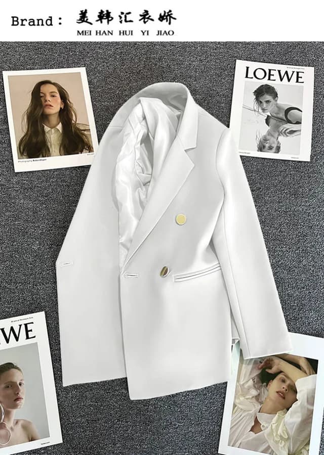 Women's Elegant Single Button Blazer 2023 Autumn/Winter Slim Fit Stylish Jacket Coat, Long Sleeve Chic Office Lady Casual Tops showcase 5