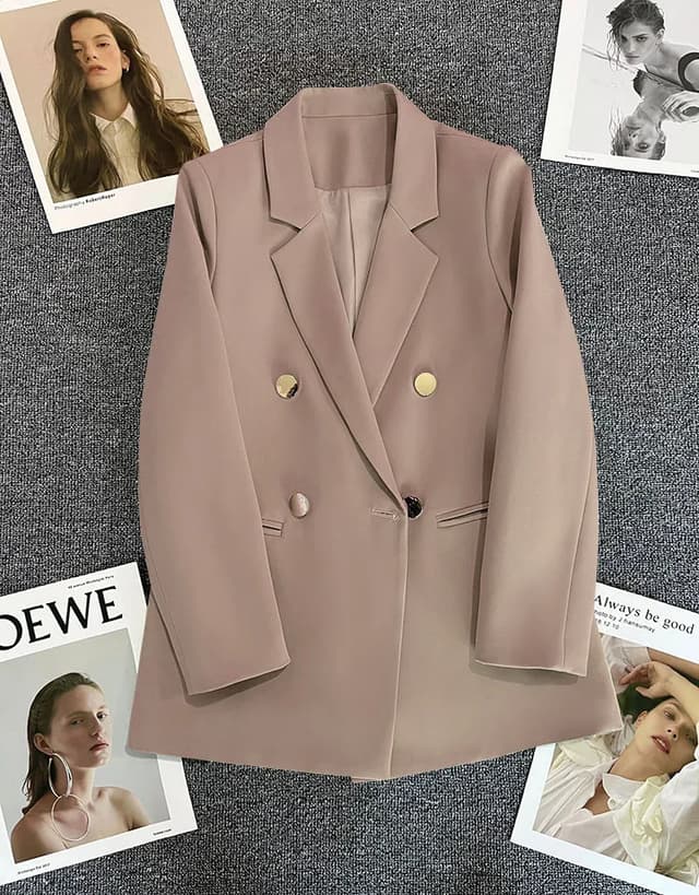 Women's Elegant Single Button Blazer 2023 Autumn/Winter Slim Fit Stylish Jacket Coat, Long Sleeve Chic Office Lady Casual Tops showcase 18