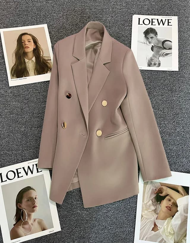 Women's Elegant Single Button Blazer 2023 Autumn/Winter Slim Fit Stylish Jacket Coat, Long Sleeve Chic Office Lady Casual Tops showcase 16