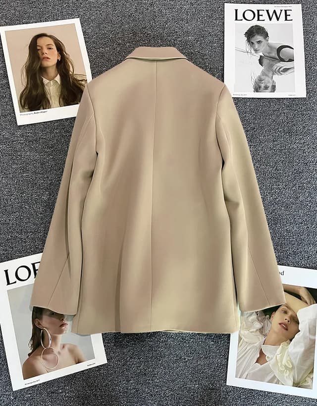 Women's Elegant Single Button Blazer 2023 Autumn/Winter Slim Fit Stylish Jacket Coat, Long Sleeve Chic Office Lady Casual Tops showcase 15