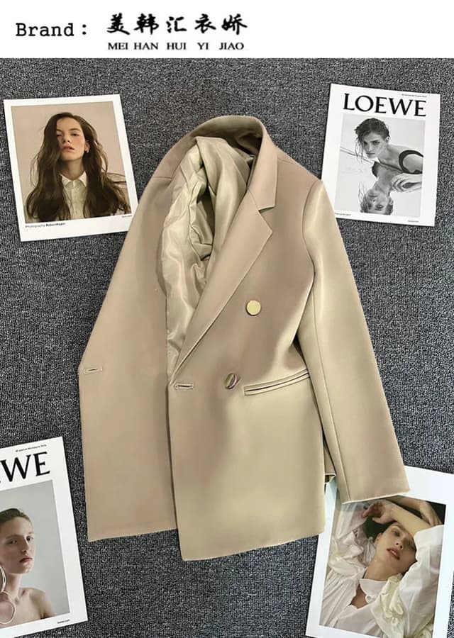 Women's Elegant Single Button Blazer 2023 Autumn/Winter Slim Fit Stylish Jacket Coat, Long Sleeve Chic Office Lady Casual Tops showcase 14