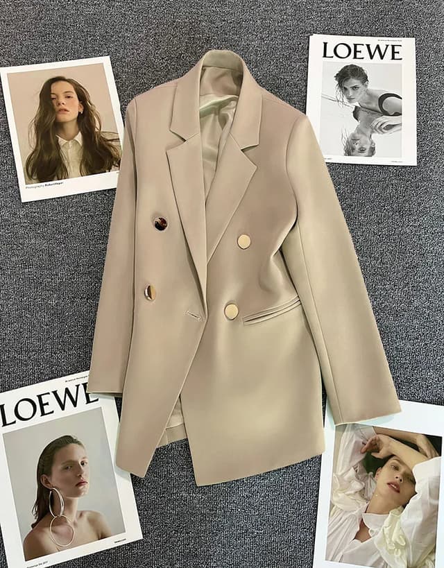 Women's Elegant Single Button Blazer 2023 Autumn/Winter Slim Fit Stylish Jacket Coat, Long Sleeve Chic Office Lady Casual Tops showcase 13