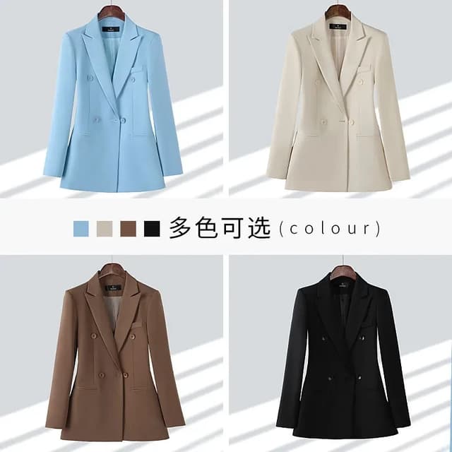 2025 Spring Autumn Women's Blazer Jacket - Temperament Joker Long-Sleeved Professional Lady Leisure Outerwear Coat for Versatile Style showcase 5