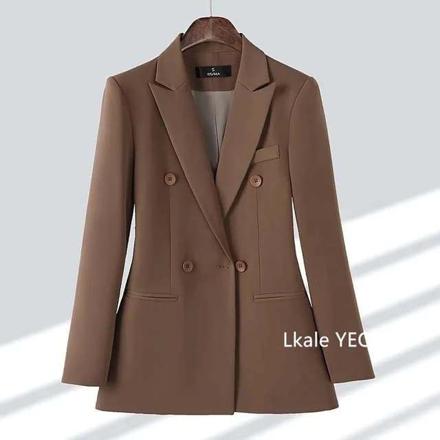 2025 Spring Autumn Women's Blazer Jacket - Temperament Joker Long-Sleeved Professional Lady Leisure Outerwear Coat for Versatile Style showcase 19