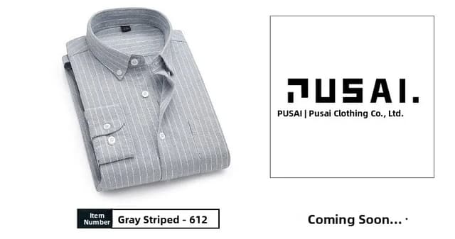 Men's Korean Style Oxford Cotton Long Sleeve Shirt - Versatile Striped Pattern, No Ironing Casual Wear for Youth showcase 10