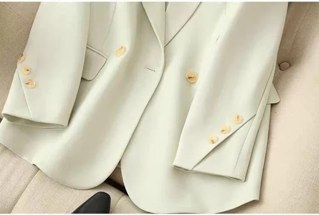 Women's Casual Long Sleeve Blazer Pant Set 2-Piece Suit 2025 Fashion Elegant Office Work Outfits showcase 9