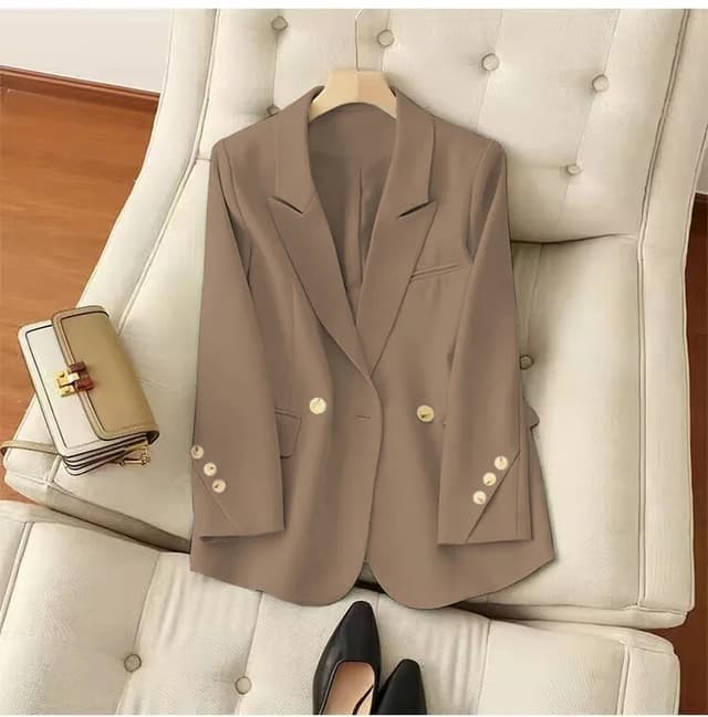 Women's Casual Long Sleeve Blazer Pant Set 2-Piece Suit 2025 Fashion Elegant Office Work Outfits showcase 14