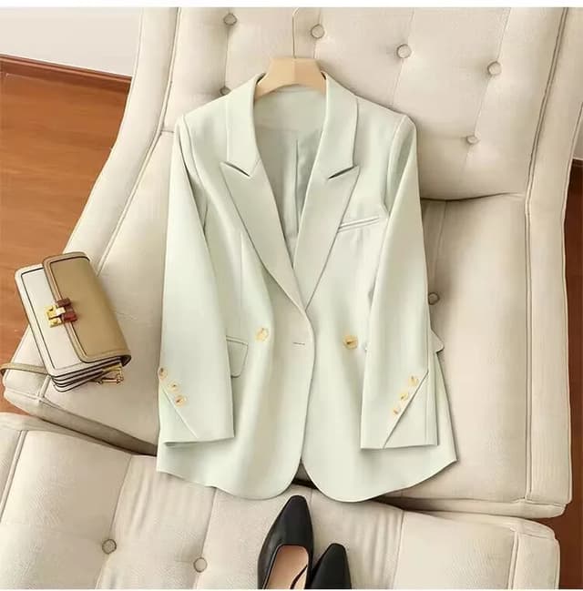 Women's Casual Long Sleeve Blazer Pant Set 2-Piece Suit 2025 Fashion Elegant Office Work Outfits showcase 7