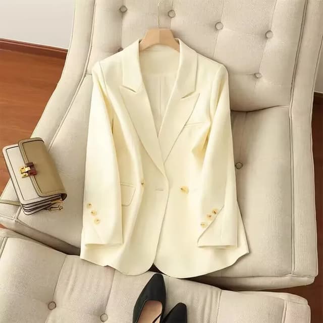 Women's Casual Long Sleeve Blazer Pant Set 2-Piece Suit 2025 Fashion Elegant Office Work Outfits showcase 5