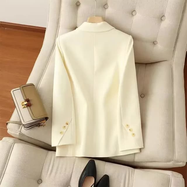 Women's Casual Long Sleeve Blazer Pant Set 2-Piece Suit 2025 Fashion Elegant Office Work Outfits showcase 6