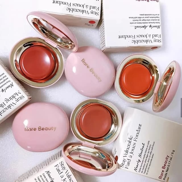 Rare Beauty Melting Cream Blush: Matte Pearlescent Finish, Glitter Highlighter, Nourishing & Moisturizing Lip Gloss for a Radiant Glow showcase 1