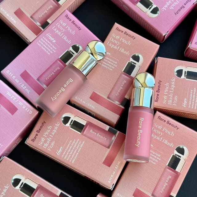 Rare Beauty Melting Cream Blush: Matte Pearlescent Finish, Glitter Highlighter, Nourishing & Moisturizing Lip Gloss for a Radiant Glow showcase 4