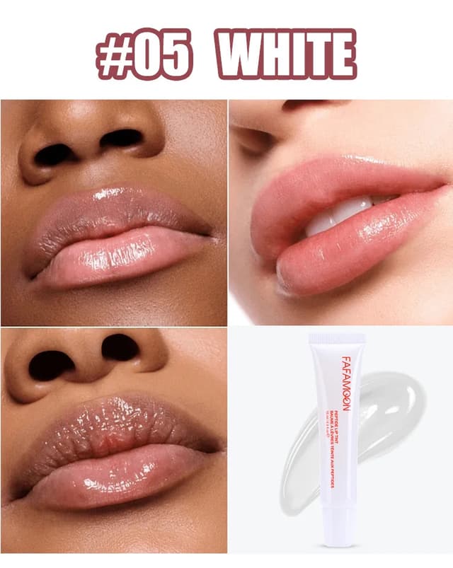 Moisturizing Transparent Lip Gloss Oil - Nude Brown Plumping Effect, Soft Tube Mirror Finish, Beauty Cosmetics Makeup for a Natural Look showcase 10