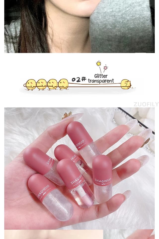 3PCS Crystal Jelly Lip Gloss Set - Color Changing & Glitter Transparent Glass Lip Oil for Moisturizing, Non-Greasy, Long-Lasting Shine showcase 9