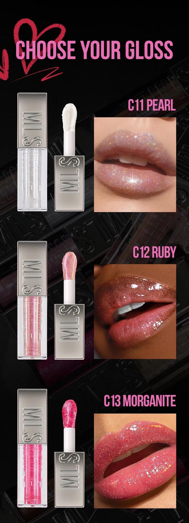 Sparkling Diamond Liquid Lip Gloss with Shimmer and Glitter, Big Brush Plumper Oil for a High-Gloss, Pearly Finish - 6 Colors Available showcase 6