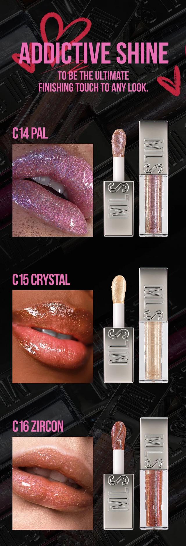 Sparkling Diamond Liquid Lip Gloss with Shimmer and Glitter, Big Brush Plumper Oil for a High-Gloss, Pearly Finish - 6 Colors Available showcase 7