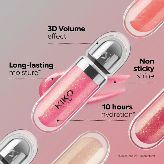 3D Pearlescent Shimmer Lip Gloss - Moisturizing, Long-Lasting, Non-Sticky, Waterproof Plumping Formula for a Glossy Finish showcase 3