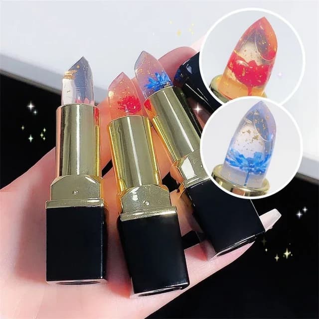 Flower Jelly Lip Gloss Lipstick Balm - Temperature Color Changing Moisturizing Long Lasting Lip Care Makeup for Women showcase 19