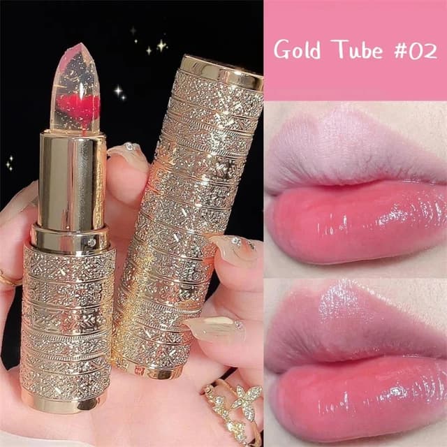Flower Jelly Lip Gloss Lipstick Balm - Temperature Color Changing Moisturizing Long Lasting Lip Care Makeup for Women showcase 15
