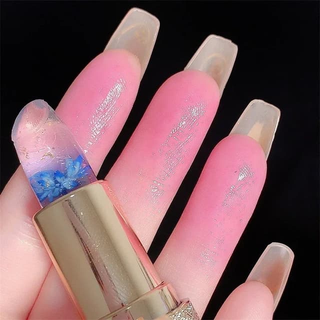 Flower Jelly Lip Gloss Lipstick Balm - Temperature Color Changing Moisturizing Long Lasting Lip Care Makeup for Women showcase 12