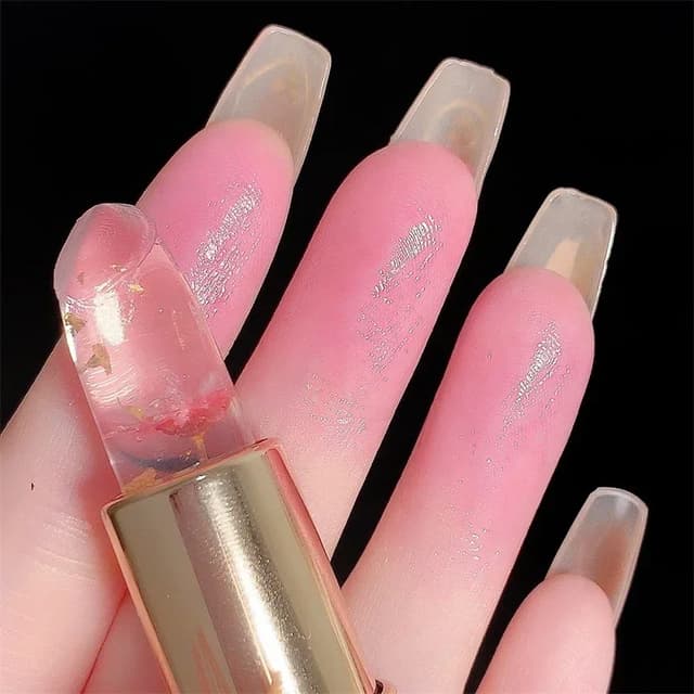 Flower Jelly Lip Gloss Lipstick Balm - Temperature Color Changing Moisturizing Long Lasting Lip Care Makeup for Women showcase 9