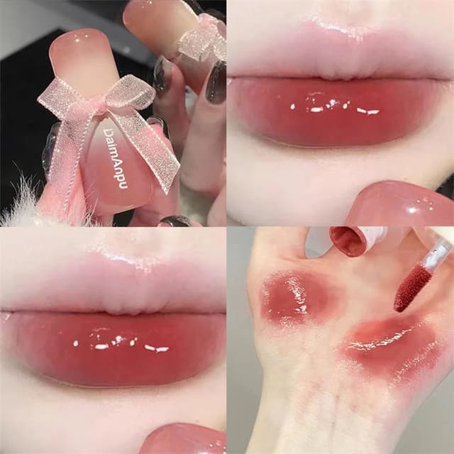 Jelly Glass Lip Gloss Moisturizing Tint Mirror Waterproof Non-stick Cup Solid Lipstick Cosmetic for All Occasions showcase 16