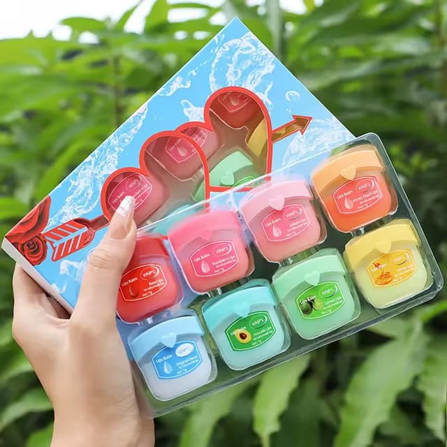 4/6/8pcs Fruit Series Moisturizing Lip Balm Set - Refreshing, Non-Sticky, Anti-Cracked Lip Mask for Daily Use & Makeup Prep showcase 1