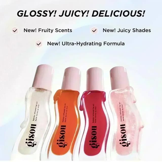Gisou Moisturizing Watermelon Lip Balm & Plumping Lip Oil Gloss for Smooth, Hydrated Lips - Exfoliating & Enhancing Shine showcase 18