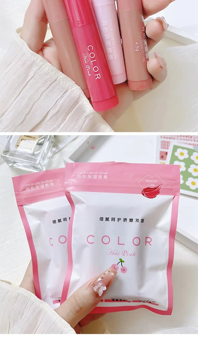 HAIPINK 3-Piece Tinted Moisturizing Lip Balm Set - Hydrating, Fade Lip Lines, Prevent Chapping, Natural Color for Daily Use showcase 8