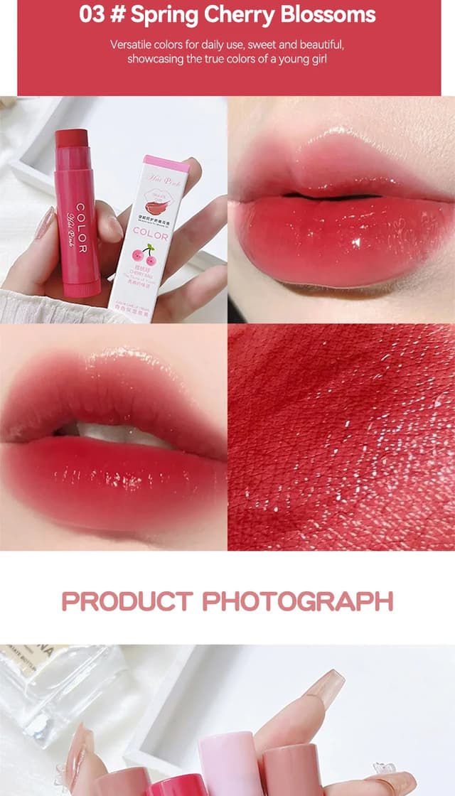 HAIPINK 3-Piece Tinted Moisturizing Lip Balm Set - Hydrating, Fade Lip Lines, Prevent Chapping, Natural Color for Daily Use showcase 7