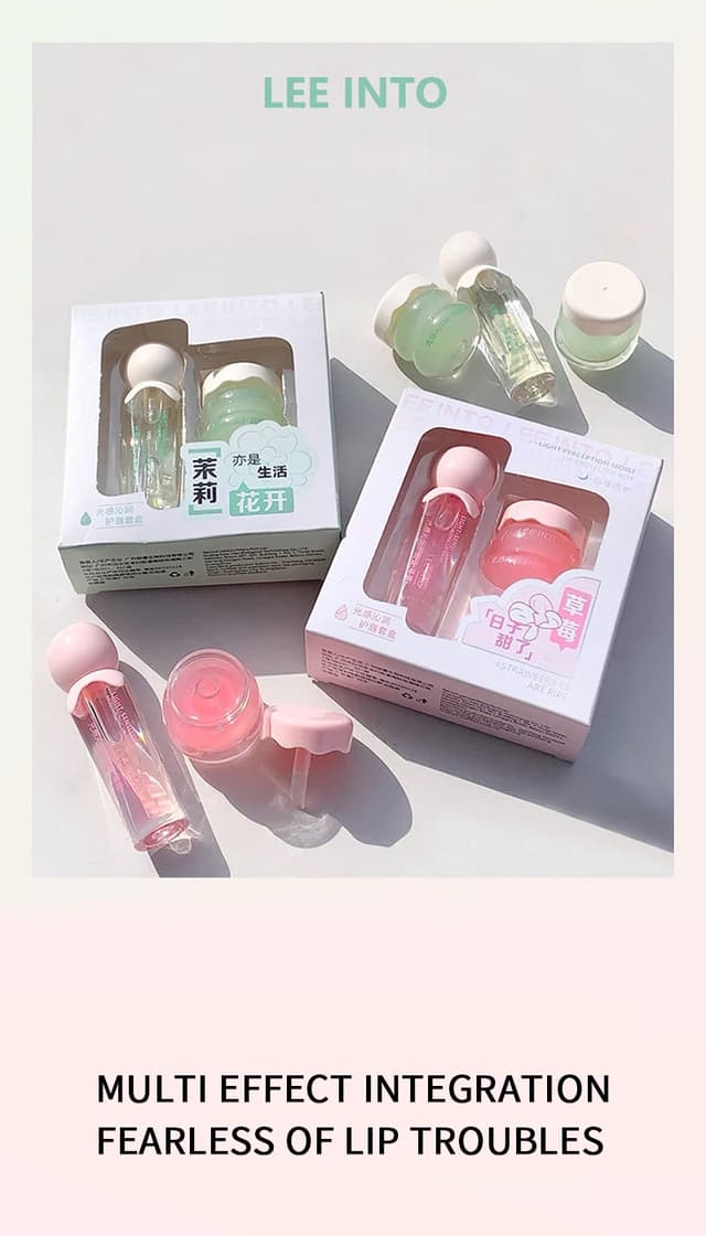 YPYP Zhencui Lip Care Set: Moisturizing Water Light Jelly Balm & Serum for Day & Night Use, Hydrating & Nourishing Formula for Women, 3.8g + 2.8ml showcase 1