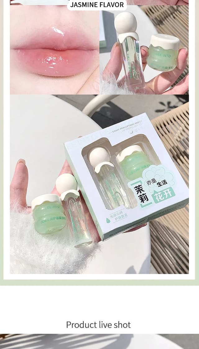 YPYP Zhencui Lip Care Set: Moisturizing Water Light Jelly Balm & Serum for Day & Night Use, Hydrating & Nourishing Formula for Women, 3.8g + 2.8ml showcase 8