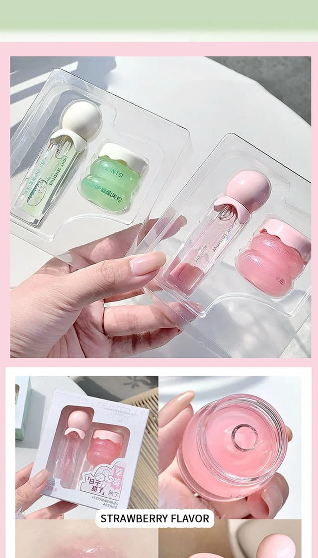 YPYP Zhencui Lip Care Set: Moisturizing Water Light Jelly Balm & Serum for Day & Night Use, Hydrating & Nourishing Formula for Women, 3.8g + 2.8ml showcase 6