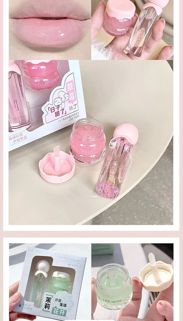 YPYP Zhencui Lip Care Set: Moisturizing Water Light Jelly Balm & Serum for Day & Night Use, Hydrating & Nourishing Formula for Women, 3.8g + 2.8ml showcase 7